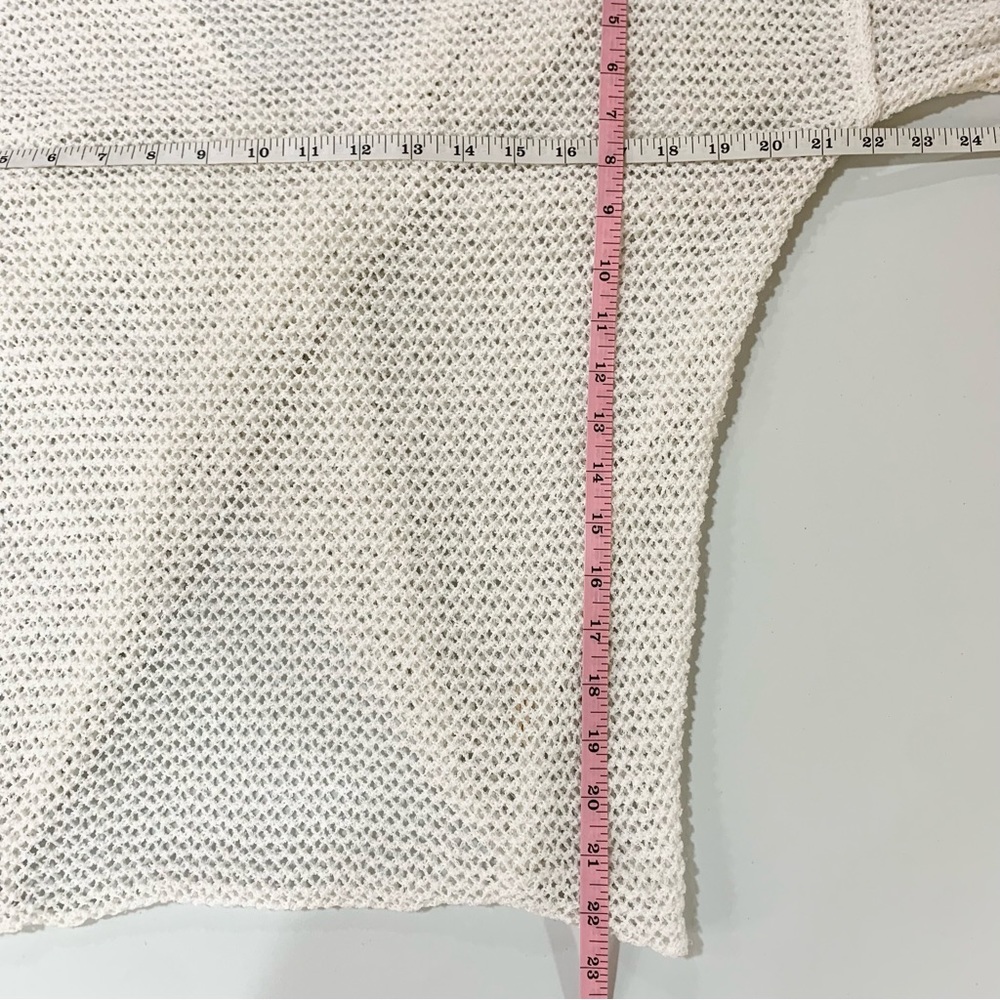 Hem & Thread Open Knit Open Twist Back Sweater L - image 8